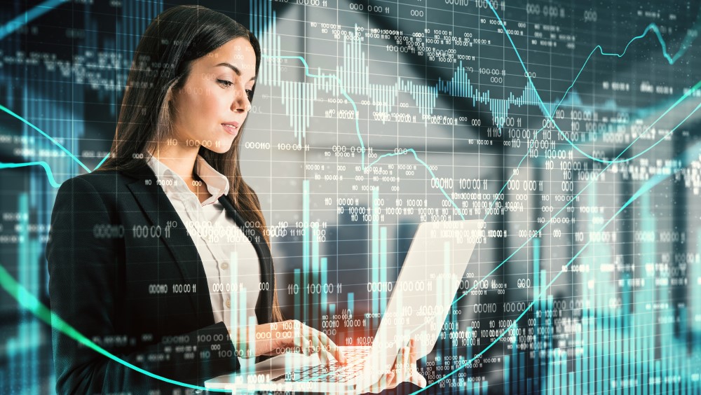 a professional women with working on laptop