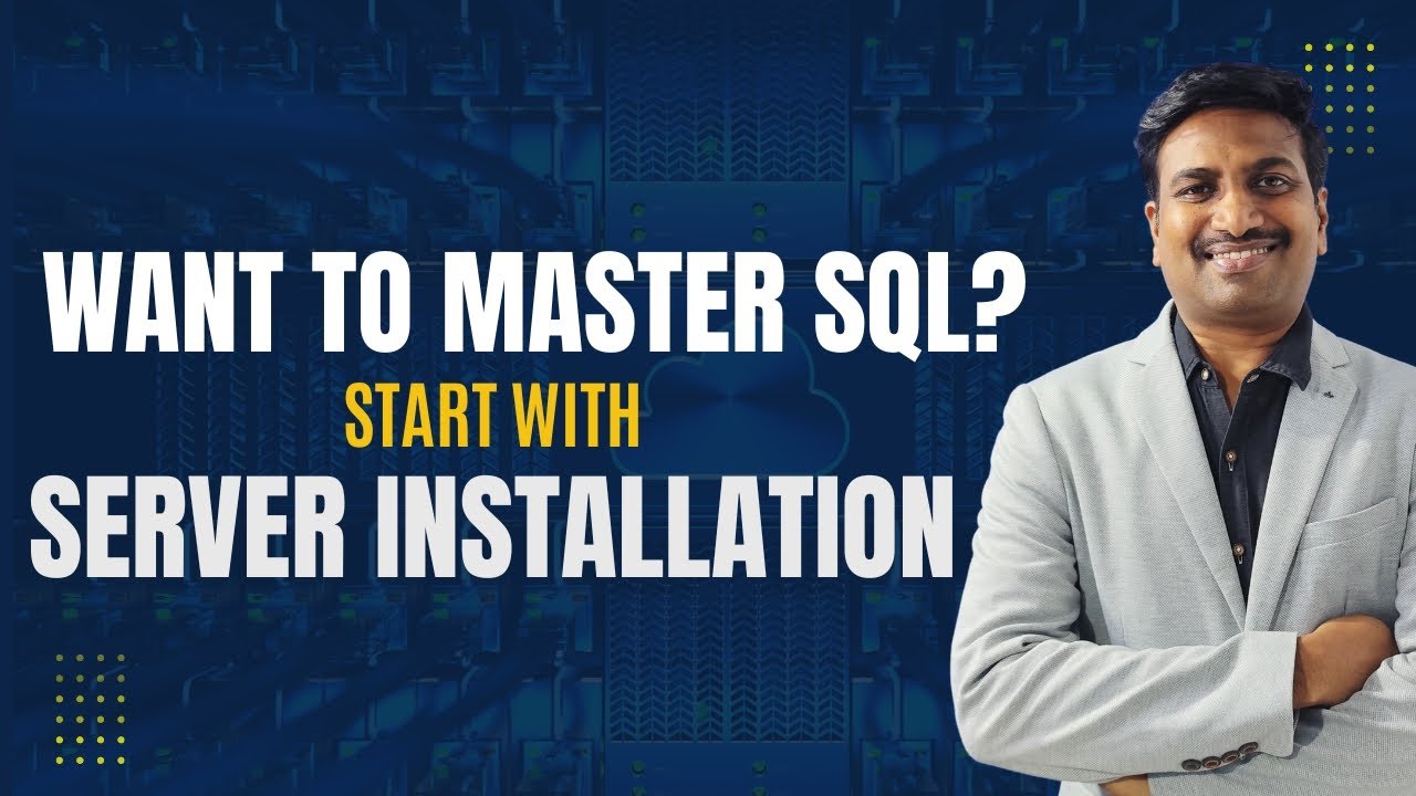 Trainer promoting SQL learning with a focus on SQL Server installation and setup basics