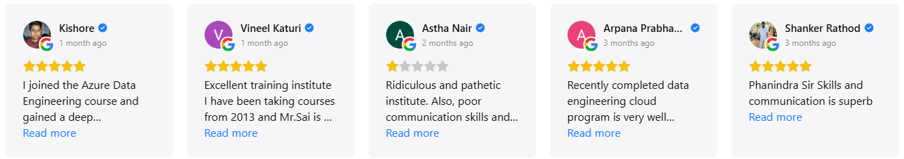 SQL School Google Reviews By Learner's