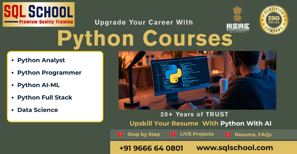 Learn Python Programming, AI-ML, and Full Stack Development with SQL School’s expert-led training.