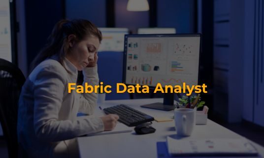 Fabric Data Analyst analyzing business data using Microsoft Fabric dashboards