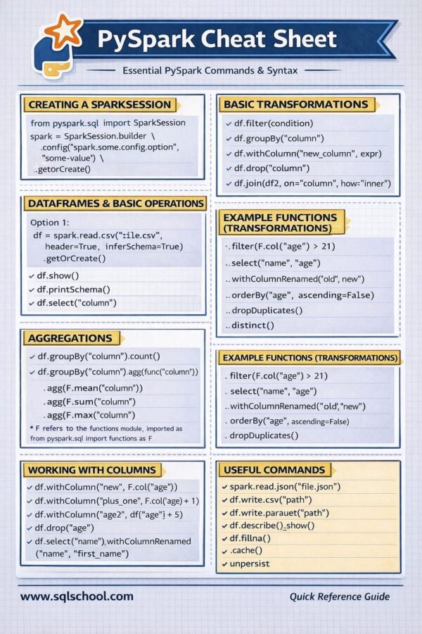 PySpark Cheat Sheet - SQL School