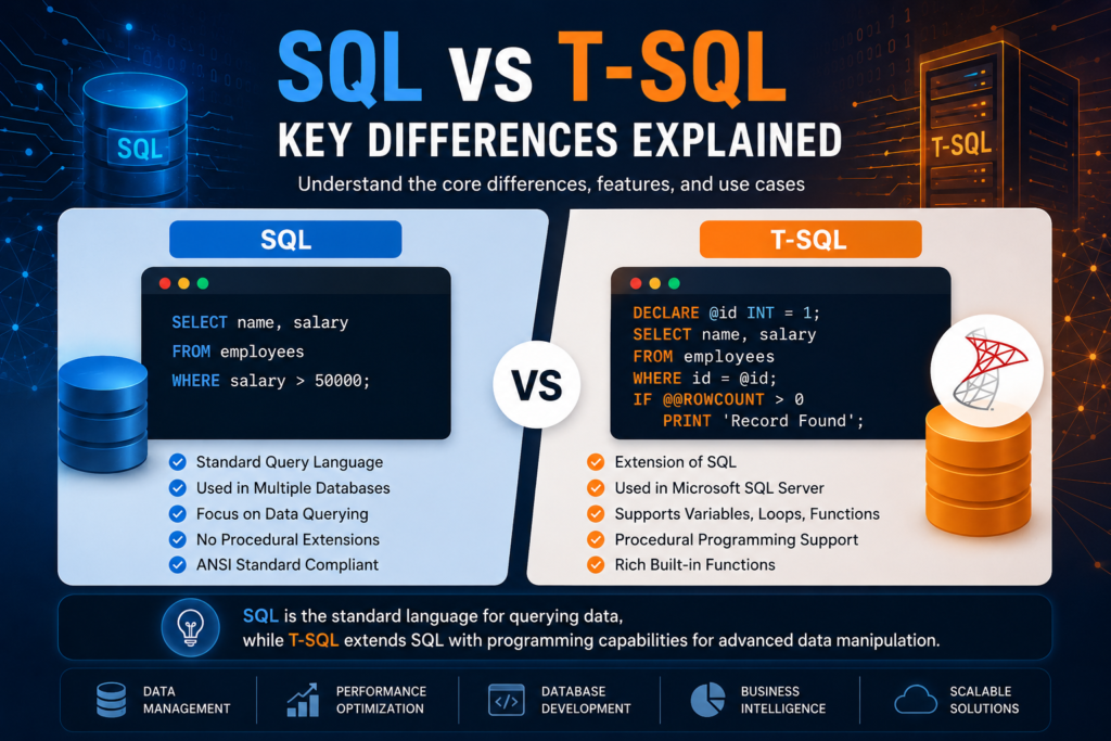Difference Between SQL and T-SQL