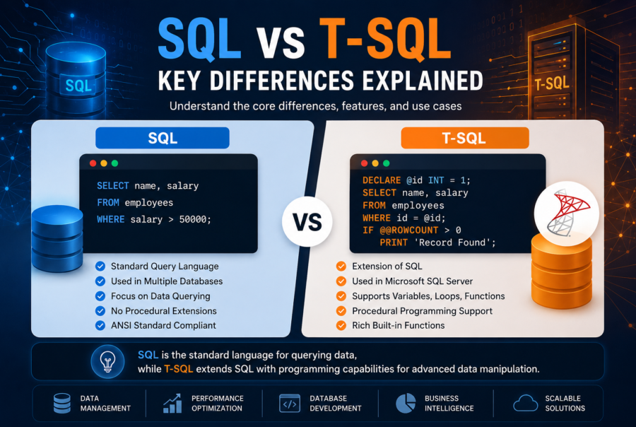 Difference Between SQL and T-SQL