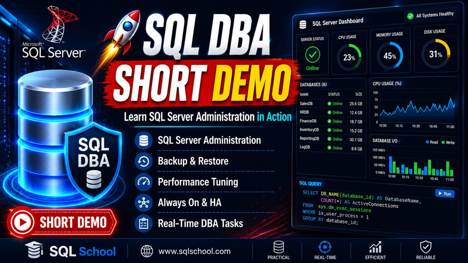 SQL DBA Training - Expert SQL Server Admin Course