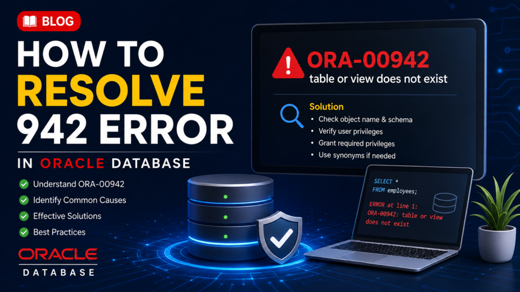 How to Resolve 942 Error